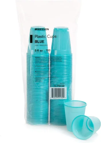 Miniatura 7 de McKesson Vasos de plástico desechables, vasos para beber, polipropileno, azul, 5 onzas, 100