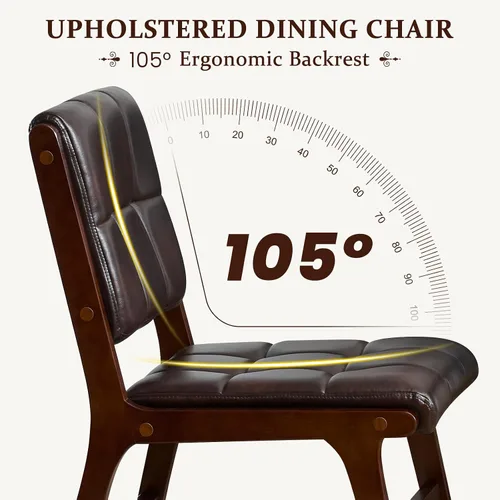 Miniatura 6 de Furniliving Juego de 4 sillas de comedor de madera de roble, estilo de mediados de siglo moderno, tapizadas en lino, silla de cocina con madera