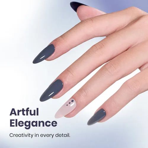 Miniatura 581 de Beetles - Esmalte de uñas de gel marrón – 0.5 onzas líquidas de esmalte de gel marrón oscuro, lámpara LED UV para uñas, regalo de manicura para I