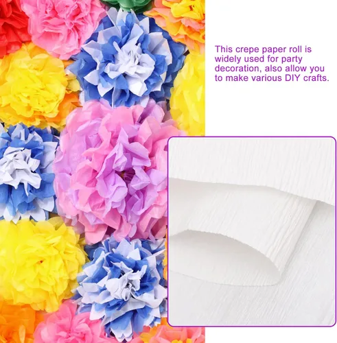 Miniatura 4 de LIFKOME Papel crepé dobleces rollo de papel crepé hojas italianas rosas papel de regalo para obras de arte floral, bricolaje, decoración de boda