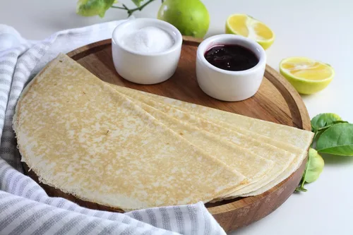 Miniatura 4 de Michel De France Crepes totalmente naturales, sin conservantes, listos para comer, crepes de 5 onzas, perfectos con mermelada, bayas crean pastel
