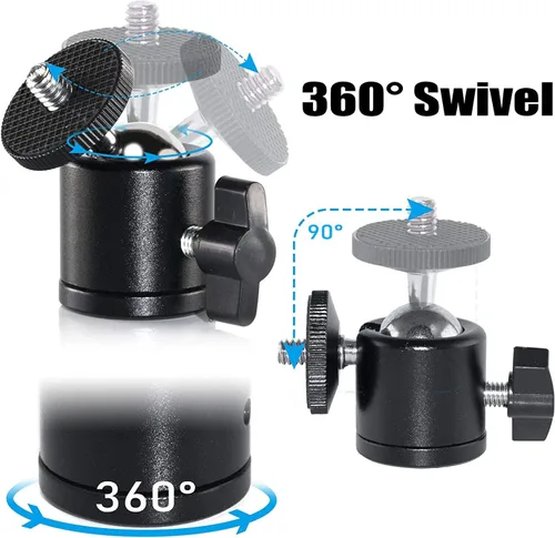 Miniatura 4 de Soporte para cámara web Facecam para trípode de escritorio compatible con Elgato Facecam y luces, color negro
