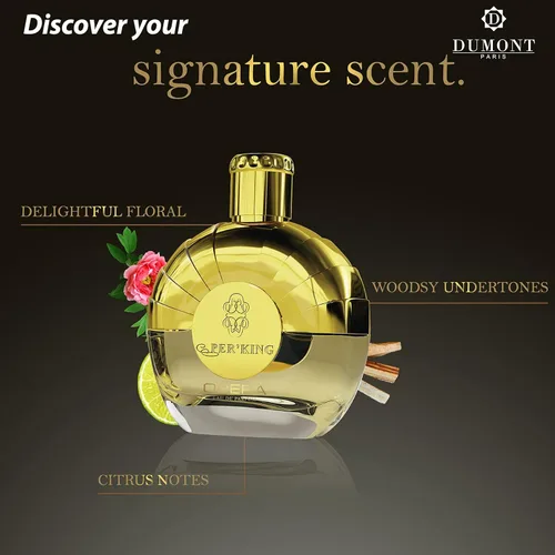 Miniatura 6 de Dumont Per'King Tribute - 3.4 oz - Eau De Parfum 3.4 - Perfume unisex para hombres y mujeres - Notas cítricas, picantes y amaderadas - Bruma