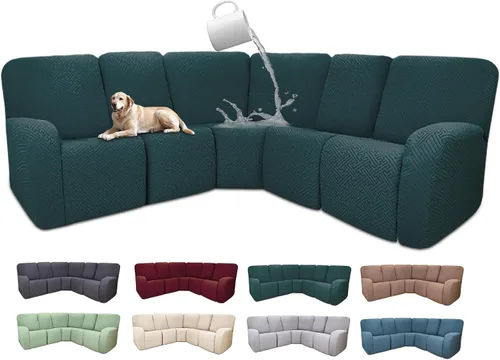 Miniatura 109 de Fundas de sofá reclinable seccional 100% impermeables para sofá reclinable en forma de L, funda de sofá modular de esquina en forma de L, fundas