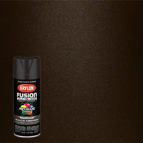 Miniatura 410 de Krylon Fusion - Pintura en aerosol adhesiva todo en uno para uso en interiores y exteriores, 12 onzas, aluminio