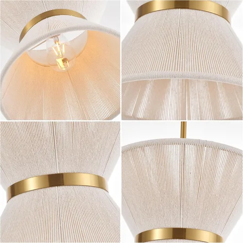 Miniatura 7 de Lámpara colgante bohemia tejida a mano, mini candelabro costero, moderno, ajustable, de transición, minimalista, accesorios de iluminación colgantes