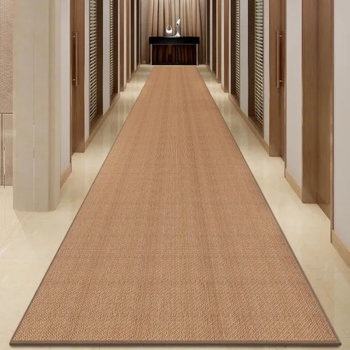 Miniatura 45 de GOYLSER Alfombras de yute de 15 pies para pasillo, alfombra de cocina, antideslizante, lavable, absorbente, alfombra de pasillo color beige