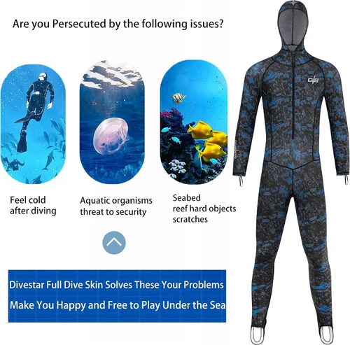 Miniatura 5 de Traje de baño de cuerpo completo para hombres y mujeres, traje de baño de manga larga con protección UV, surf, natación, buceo, esnórquel, trajes