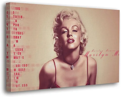 SpiritualHands Marilyn Monroe - Lienzo decorativo para pared y póster – Decoración femenina moderna de maquillaje femenino, impresión de moda