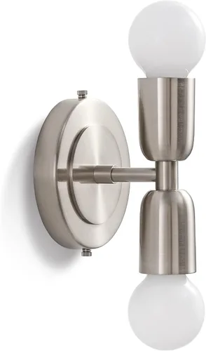 Miniatura 12 de BRIGHTTIA Luna Uno - Aplique de pared de 1 luz, accesorio industrial moderno de mediados de siglo para pared y techo, lámpara minimalista para baño
