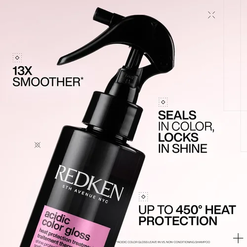 Miniatura 4 de Redken Juego de champú, acondicionador y spray de protección contra el calor para cabello teñido – desenreda y extiende el brillo intenso