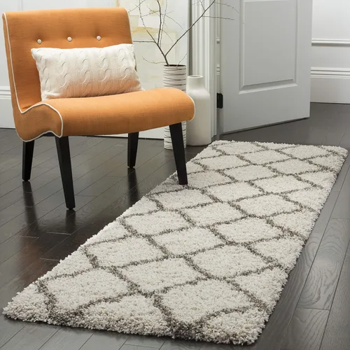 Miniatura 14 de SAFAVIEH Hudson Shag Collection - Alfombra extragrande de 11 x 15 pies, diseño de enrejado, no desprende pelusa y de fácil cuidado, 2 pulgadas