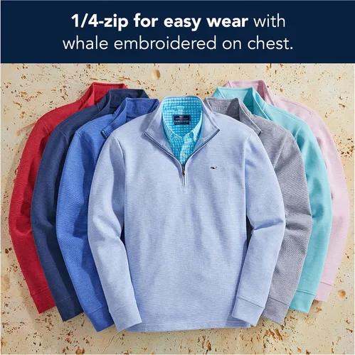 Miniatura 5 de vineyard vines Suéter con cremallera de un cuarto para hombre