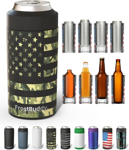 Miniatura 40 de Frost Buddy Universal Can Cooler - Fits all - Stainless Steel Can Cooler for 12 oz & 16 oz Regular or Slim Cans & Bottles - Stainless Steel