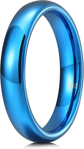 THREE KEYS JEWELRY Anillo de promesa de boda de titanio de tungsteno cepillado de 0.039 in, 0.079 in, 0.157 in, 0.236 in, 0.315 in, para mujeres y