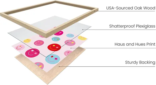 Miniatura 2 de HAUS AND HUES Póster de cara sonriente, pósteres de pared de color rosa para habitación, pósteres estéticos para adolescentes, niñas, pinturas
