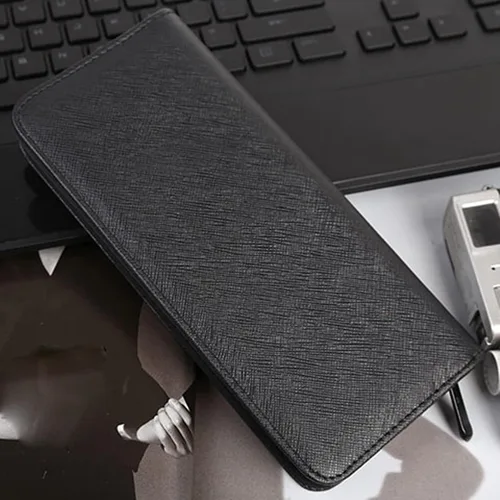 Miniatura 6 de LAKE OF FIRE Estuche para tijeras con una funda de cuero y cremalleras para un almacenamiento seguro y protección mejorada (negro + gris)