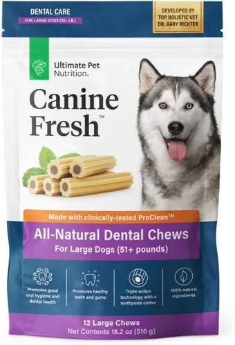 Miniatura 6 de ULTIMATE PET NUTRITION Canine Fresh - Masticables dentales, golosinas dentales para perros, palitos de cuidado bucal e higiene, alivia las encías