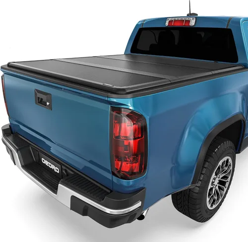 Miniatura 11 de oEdRo - Funda suave de triple pliegue para tonneau de camioneta de 5.2 pies, compatible con Chevy Colorado/GMC Canyon 2015-2025