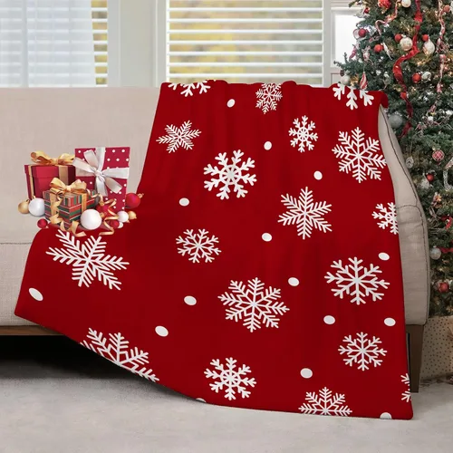 Miniatura 9 de Manta Navideña de Franela con Diseño de Bastón de Caramelo, Manta de Sofá Súper Suave y Cálida, Manta de Cama, Decoración Navideña de las Fiestas