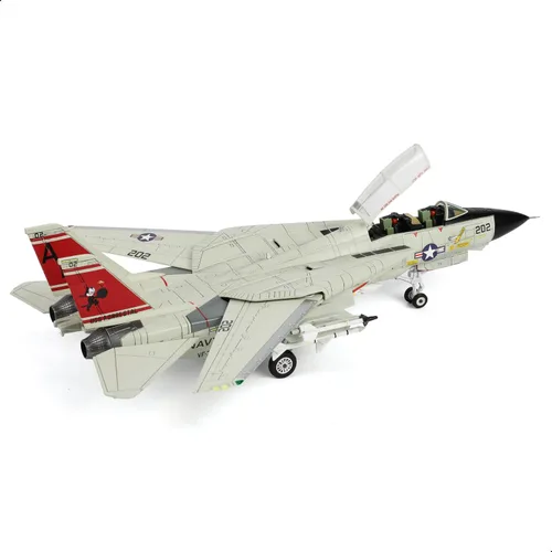 Miniatura 9 de NUOTIE US Navy F-14 Tomcat 1/72 Modelo de aleación VF-84 Jolly Rogers Avión de combate metálico fundido Modelo de exhibición militar o regalo