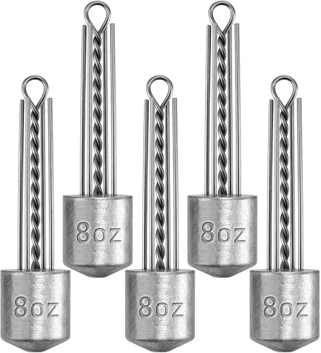 Dr.Fish Paquete de 5 Spider Surf Pesca Sputnik Sinker 1oz-8oz Agua Salada Beach Casting Sea Bottom Holder