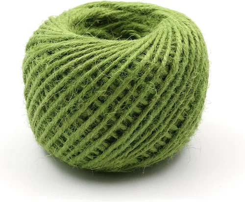 Cuerda de yute verde de 54 yardas/rollo de 0.079 pulgadas, cuerda de cáñamo, cuerda gruesa fuerte, envoltura de cuerda gruesa, boda, manualidades,