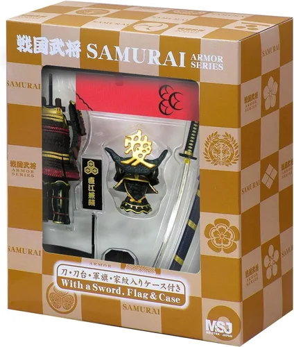 Miniatura 7 de MEISTER JAPAN Samurai Figura Naoe Kanetsugu Estatua de 8.3 pulgadas con vitrina 1:10 scale armor with iconic "Ai" love-crest helmet, miniature