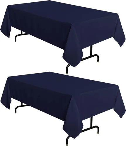Miniatura 12 de sancua - Paquete de 2 manteles cuadrados de poliéster, de 54 x 54 pulgadas, resistentes a las manchas y a las arrugas, lavables, para mesas de Beige