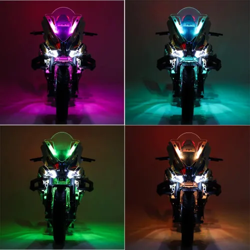 Miniatura 7 de Kit de luces LED RC para (M 1000 RR motocicleta 42130) modelo de bloques de construcción, kit de iluminación de construcción compatible con Lego