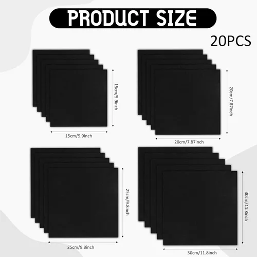 Miniatura 2 de Breling - Paquete de 20 cuadrados de tela de algodón de 10 x 10 pulgadas, cuadrados de tela precortados para costura, ideales para hacer colchas