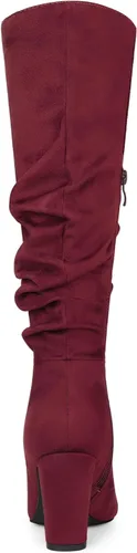 Miniatura 3 de Allegra K Botas altas hasta la rodilla con tacón grueso y puntiagudas para mujer
