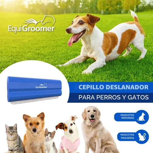 Miniatura 2 de EasyGroomer - Cepillo para quitar pelaje para perros y gatos, herramienta azul para mascotas grandes y pequeñas, elimina la suciedad, el pelo