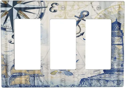 Miniatura 42 de Divertidas Cubiertas de Interruptor de Luz de Tiburón Azul del Océano Mujer Nadando 1 Gang Placa de Pared de Palanca Individual Cubierta Decorativa