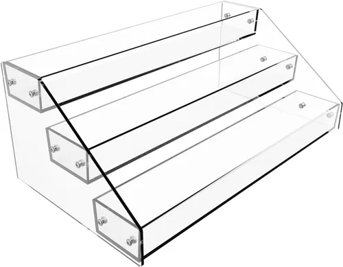 Homakover Organizador de estantes de especias de acrílico de 3 niveles para la cocina, construcción robusta, ahorro de espacio, ideal para