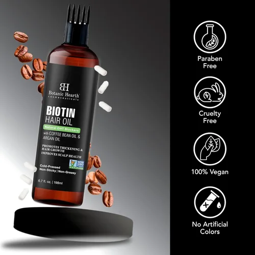 Miniatura 4 de Botanic Hearth Aceite de biotina para el crecimiento del cabello y aceites de tratamiento capilar Tratamiento fortalecedor seco, encrespado