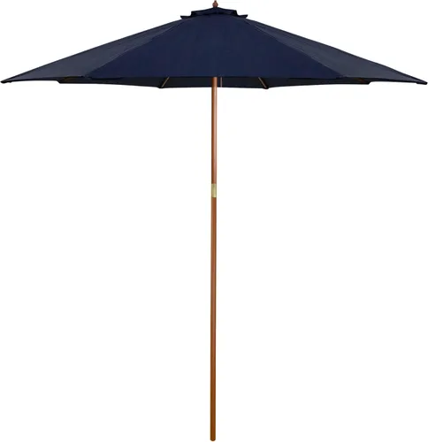 Northlight Sombrilla de mercado para patio al aire libre de 9 pies con poste de madera, azul marino