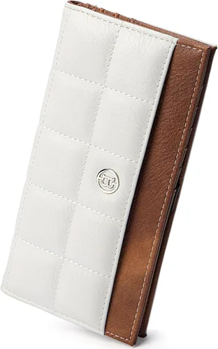 Miniatura 7 de BOSTANTEN - Cartera delgada de cuero para mujer con bloqueo RFID, cartera plegable para tarjetas de crédito con bolsillo para monedas y cremallera