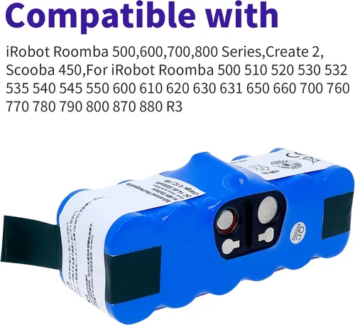 Miniatura 3 de Reemplazo de batería para aspiradoras iRobot Create 2, Scooba 450, Roomba 500, 550, 560, 580, 600,614, 630, 650, 660, 700 y Select 800 Series Robots