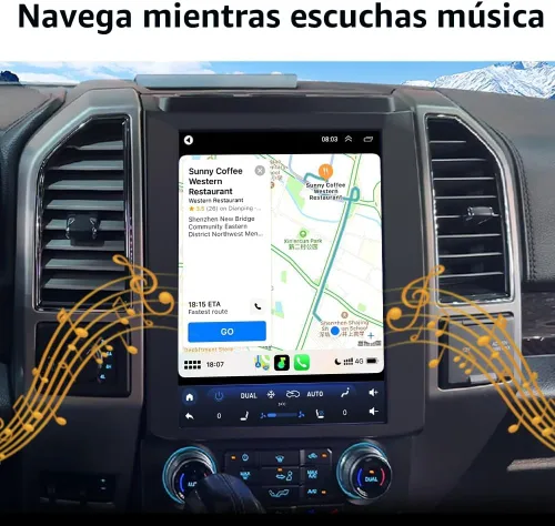 Miniatura 5 de SEICANE Actualización de radio para Ford F150 2015-2020, pantalla táctil de 12.1 pulgadas Android estéreo, compatible con Carplay GPS WiFi Android