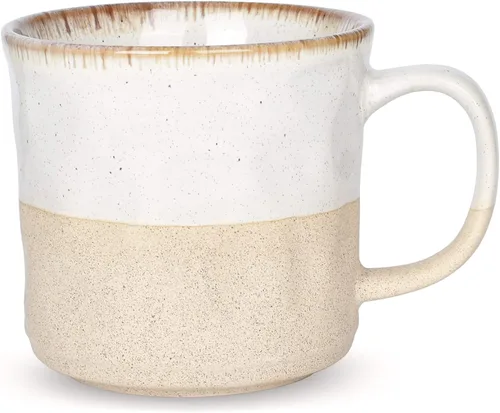 Miniatura 9 de Bosmarlin Taza de café grande de cerámica, taza de té grande para oficina y hogar, 18 onzas, apta para lavavajillas y microondas, 1 unidad (verde, 1)