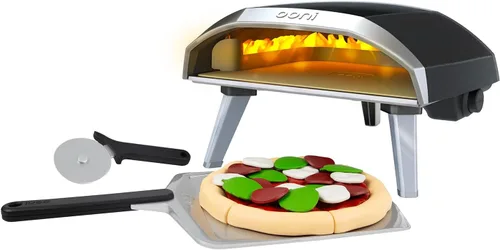 Casdon Horno de pizza Ooni Koda | Horno de pizza de juguete para niños mayores de 3 años | ¡Cuenta con luz real con efecto de llama!