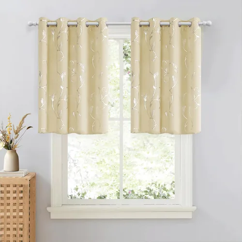 Miniatura 87 de BUHUA Cortinas Opacas de 63 Pulgadas de Largo, 2 Paneles con Aislamiento Térmico, Tratamiento de Ventana para Dormitorio, Cortinas Oscurecedoras