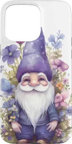 Miniatura 30 de Funda para iPhone 12/12 Pro Cute Purple Aesthetic Anemones Flower Pattern Lavender Gnomo