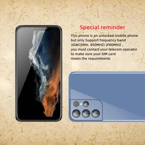 Miniatura 9 de Teléfono desbloqueado EVRIO, s22u, smartphone Android, tarjeta SIM dual, 1 GB RAM 16 GB ROM, solo admite tarjeta SIM dual, banda de frecuencia de 3G