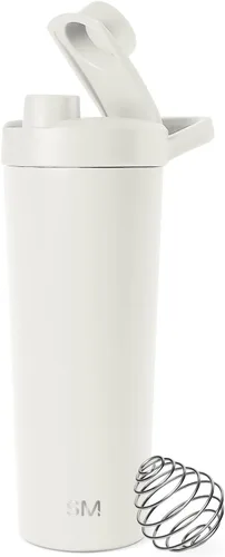 Miniatura 10 de Simple Modern - Botella mezcladora de acero inoxidable con bola, botella metálica aislada, para mezclas de proteínas, batidos y preentrenamiento
