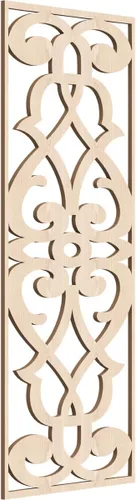 Miniatura 178 de 9 3/8"W x 24 3/8"H x 1/4"T Bellaire Decorativos Paneles de pared de madera calado, abedul