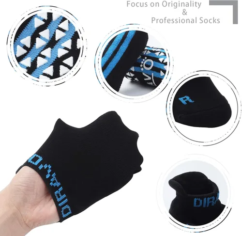Miniatura 3 de 6 Pairs Yoga Socks for Women with Grips Non-Slip Anti-Skid Pilates Barre Socks Bikram Fitness Size 5-10