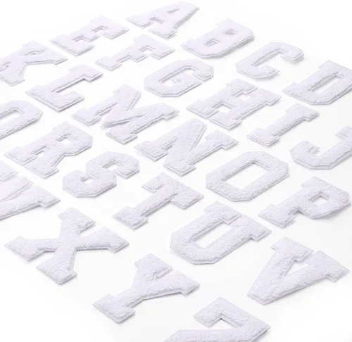 Miniatura 12 de Waydress 26 Piezas Parches de Letras de Felpilla para Planchar de 4.5 Pulgadas Parches de Letras del Alfabeto A-Z de Felpilla para Coser