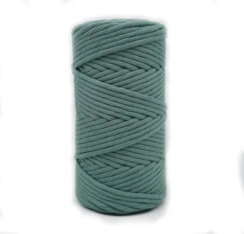 Miniatura 15 de Cuerda de macramé 21S de 0.157 in x 328.1 ft, cuerda trenzada de algodón 100% puro de lujo, cuerda trenzada para manualidades, colgar en la pared